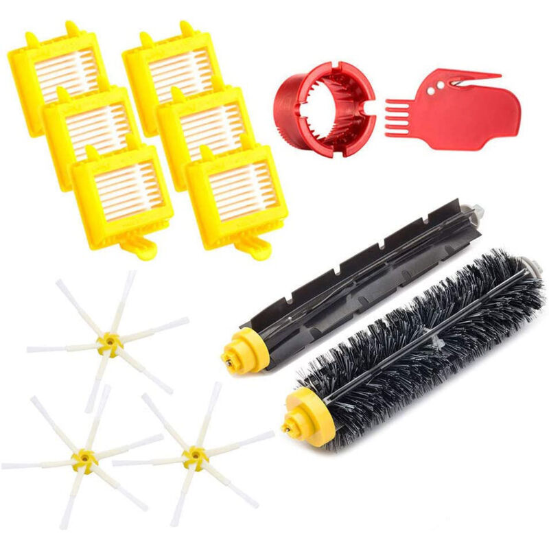 Sunxury - Pièces de rechange compatibles avec iRobot Roomba 700 Series 760 761 770 780 790 Accessoires pour aspirateur robot avec batteur flexible et