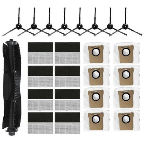 Pièces de rechange compatibles avec l'Ultenic T10 Pro : brosse principale, filtre HEPA, sac à poussière, pièces détachées