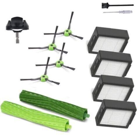 Pièces de rechange et accessoires pour aspirateur iRobot Roomba J7 i7 i6 i3 i4 i2 i5 i8 i1+/Plus e5 e6 I E J Series, 1 jeu de brosses à rouleaux en caoutchouc, 1 roulette avant, 4 filtres, 4 brosses l