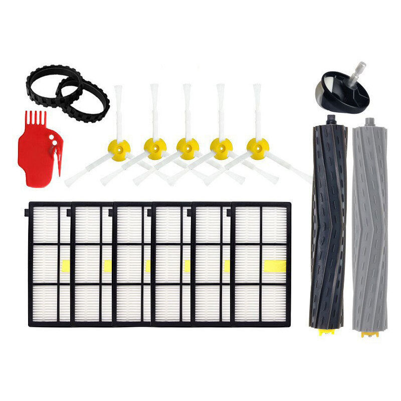 Sunxury - Pièces de rechange Filtres et brosse pour iRobot Roomba 980 960 900 890 880 870 860 800 Series Aspirateur, kit d'accessoires de rechange