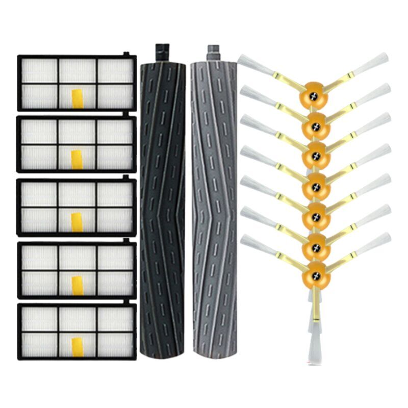 XVX - Pièces de rechange iRobot Roomba pour accessoires Roomba série 800 900 960 980 890 805 880, 5 filtres Roomba, 7 brosses de remplacement Roomba,