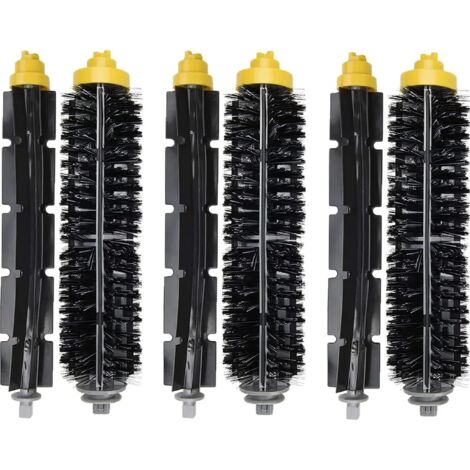 Pièces de rechange pour aspirateurs iRobot Roomba séries 600 et 700, Roomba 614 620 630 635 640 645 650 655 660 675 680 695 760 770 780 (3 jeux de poils de rechange, brosse rotative douce)