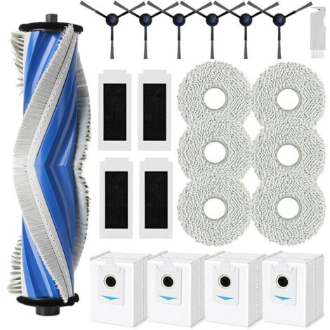 Pièces de Rechange pour ECOVACS DEEBOT T30S/ T30S Pro Aspirateur, Kit d&39accessoires Comprenant 1 Brosse Principale, 4 Filtres