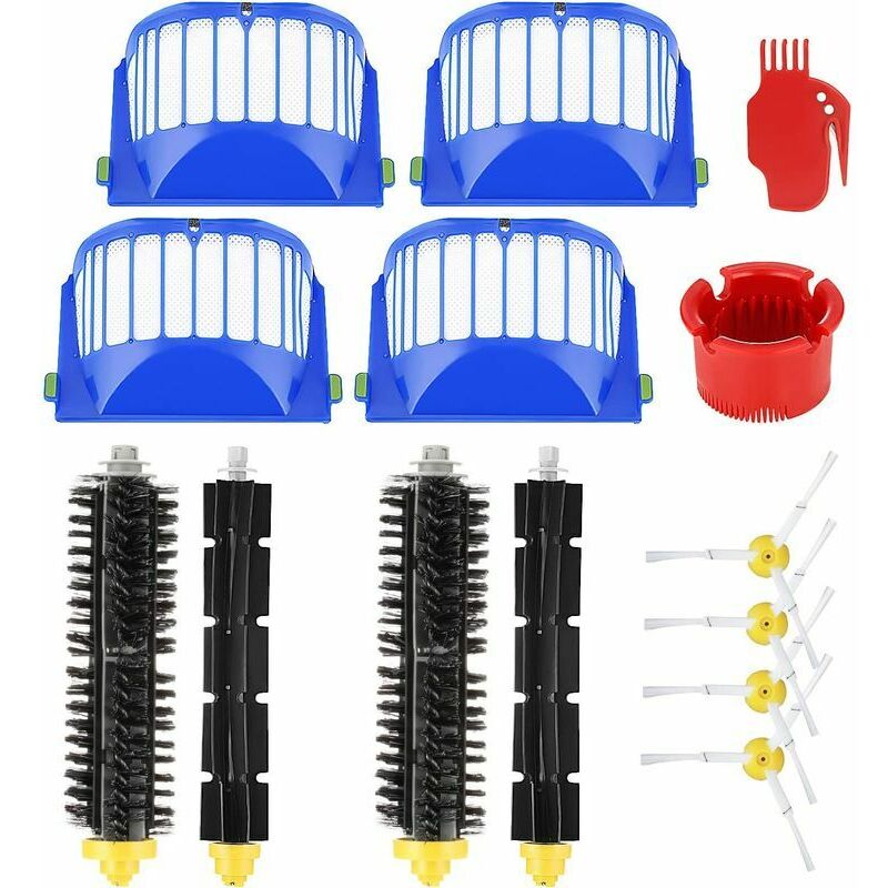 Pièces de Rechange pour iRobot Roomba 600 605 615 616 620 621 630 635 650 652 660 665 680 690 695 Series Brosse et Filtre Pièces de Rechange Robot