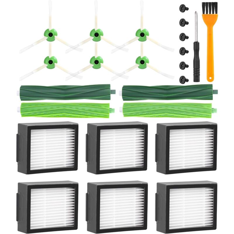 Pièces de Rechange pour iRobot Roomba E5 E6 i7 i7+ i3 i3+ i4 i4+ i6 i6+ j7 j7+, Kits accessoires de Remplacement pour iRobot i & e & j Séries, 6