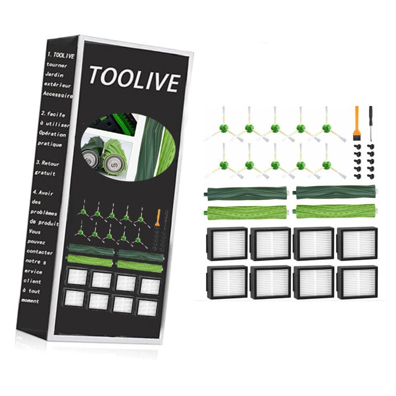 Bluedeer - Pièces de Rechange pour iRobot Roomba E5 E6 i7 i7+ i3 i3+ i4 i4+ i6 i6+ j7 j7+, Kits Accessoires Remplacement pour Roomba i/e/j Séries, 4