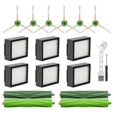 PièCes de Rechange pour IRobot Roomba I3 I4 I6 I7 I8 E5 E6 E7 Robot Aspirateur Brosse LatéRale Principale Filtre HEPA