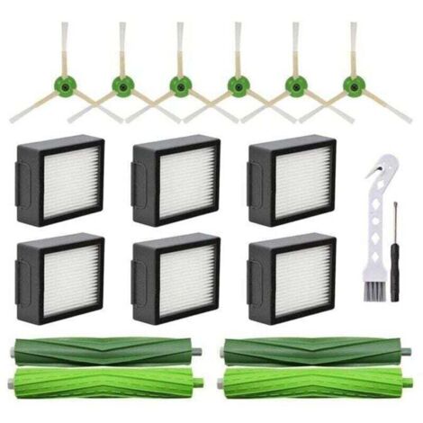 PièCes de Rechange pour IRobot Roomba I3 I4 I6 I7 I8 E5 , XU,E6 E7 Robot Aspirateur Brosse LatéRale Principale Filtre HEPA --Crezuo