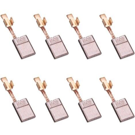 Pièces de rechange pour Makita BTD143, DSC191Z, BTW130, DHP448, DHP458, DDF448 et MAKTIA, jeu de 8 balais de carbone, balais de carbone en cuivre, pour perceuses/visseuses et autres outils.