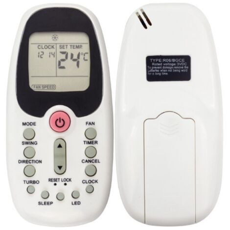 Pièces de rechange pour télécommande de climatiseur compatibles avec les modèles R06/BGCE Led R06/BGCE R06