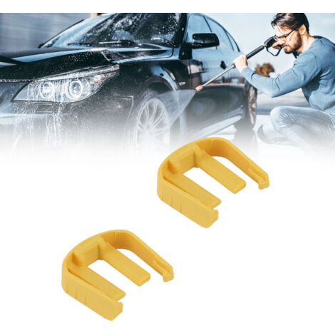 【Pièces de Rechange】Connecteur Rapide ABS avec Clip C - 2 PCS pour Nettoyeur à Haute Pression - Compatible Karcher K2 K3 K7 - Jaune