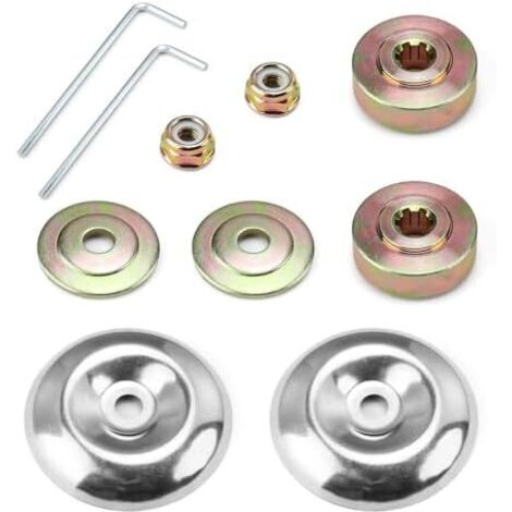Pieces Detachees Debroussailleuse, 10 Pièces et Accessoires Tondeuses à Gazon, avec Plaque de Poussée Couvercle Protection, Piece Detachee pour Tondeuse Gazon -