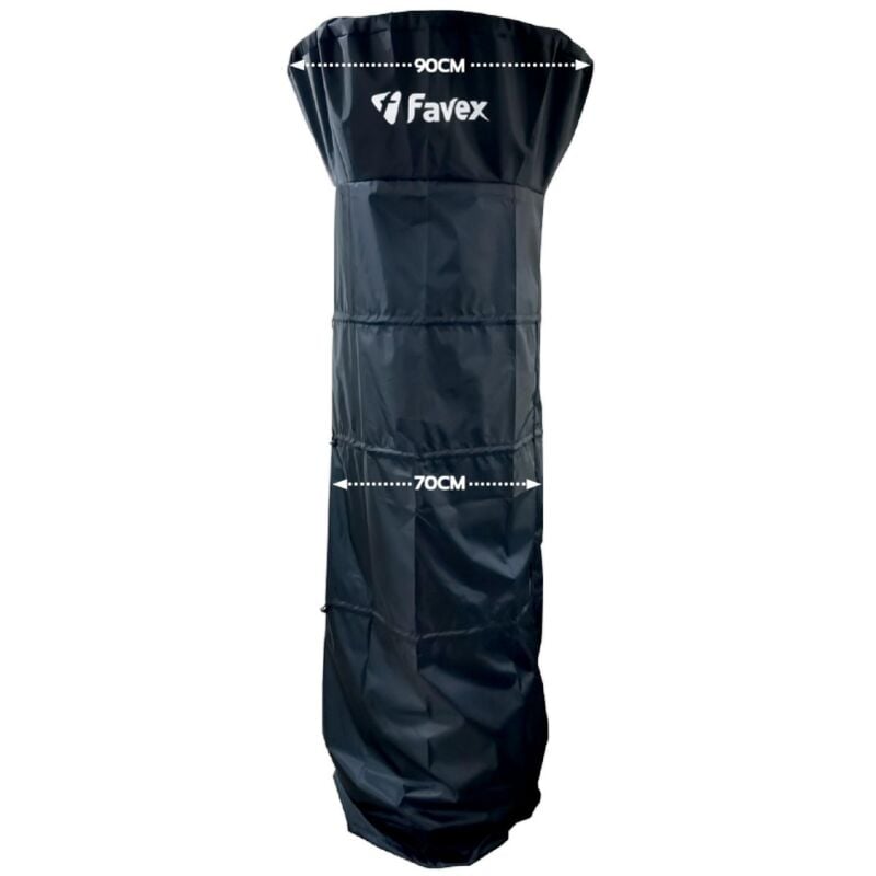 Housse parasol chauffant Universelle 70 - 90 cm - Imperméable - Protection uv - Antivieillissement - Noir - Noir - Favex