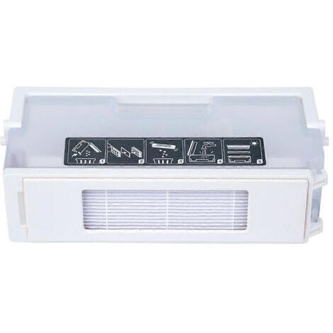 Pièces détachées pour aspirateur robot Ecovacs DEEBOT T9 Max + : bac à poussière et accessoires.