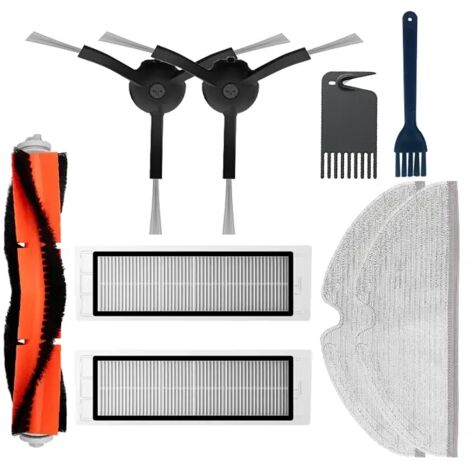 Pièces détachées pour aspirateur Xiaomi Roborock S5 S50 S51 S55 S6 S60 S6 Pure : filtre HEPA, chiffon de nettoyage, accessoires pour brosses latérales et principale