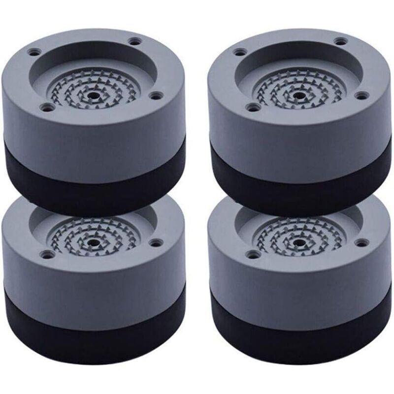Ikodm - Pièces détachées pour lave-linge Amortisseur de vibrations pour lave-linge et sèche-linge 4 cm Lot de 4 gris