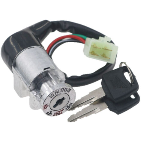 Pièces détachées pour motos Benchbone : interrupteur d'allumage, verrouillage électrique, clé pour Honda TBT 110 Tianma™ thaïlandaise.
