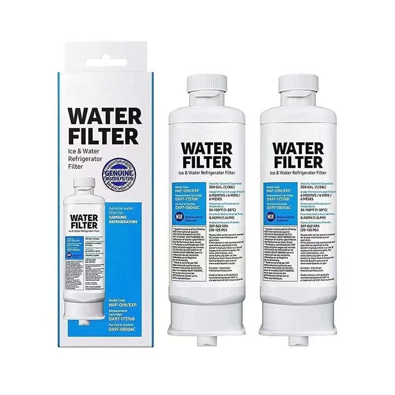 Pièces détachées pour réfrigérateur 2x Compatible Samsung Refrigerator Water Filter DA97-17376B Refrigerator Cartridge (HAF-QIN/EXP),Refrigerator