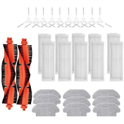 Pièces détachées pour robots laveurs de sols Xiaomi T12 / S10 / S10 EU / S12 B106GL / 2S XMSTJQR2S / 3C B106CN : brosse rotative, filtre, chiffon de nettoyage