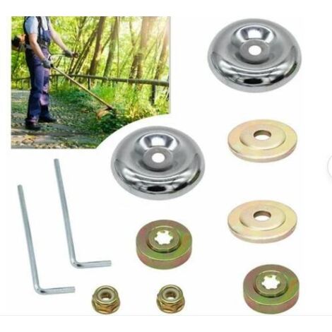Pièces détachées pour tondeuse à gazon, accessoires pour tête de coupe, capot de protection plat, écrou - lot de 10 - AquaForge