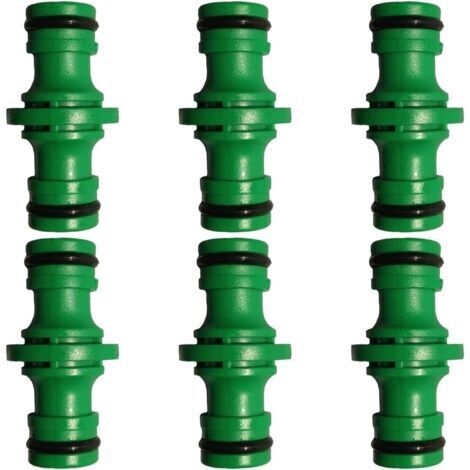 pièces double connecteur de tuyau, raccord de tuyau d'arrosage pour le lavage de voiture et tuyau d'arrosage connecter le tube (vert)