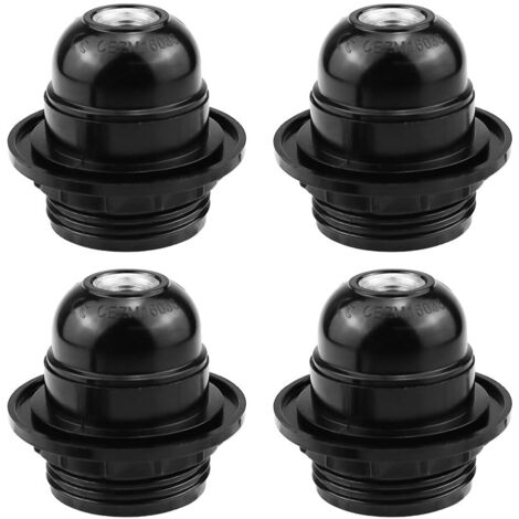Pieces E27 Socket Adapter, E27 Socket, E27 Socket Black Screw Lamp Holder, E27 Retro Bulb Socket, for Retro Bulb Socket Fixing