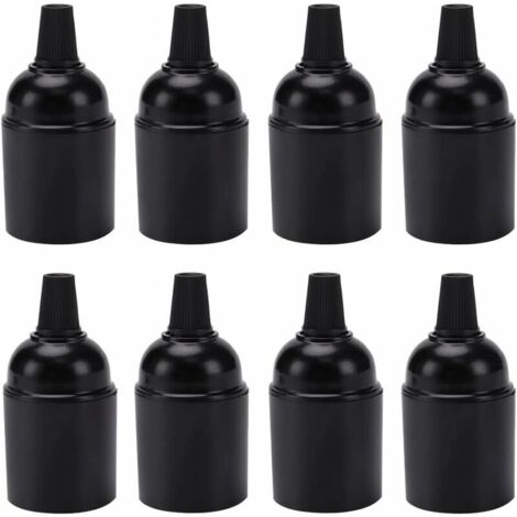 Pieces E27 Vintage Black Light Sockets, E27 Bulb Holders, Bakelite Edison Screw E27 Sockets, for Home Office Pendant Light Fitting