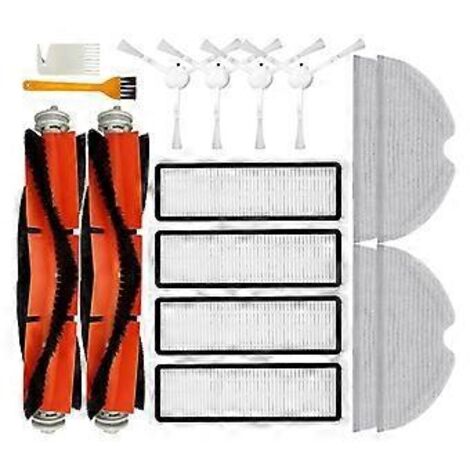 Pièces et accessoires pour aspirateur robot laveur Mi 1C, 2C et 1T (modèle F9) : brosse principale, filtre HEPA, chiffon de nettoyage.