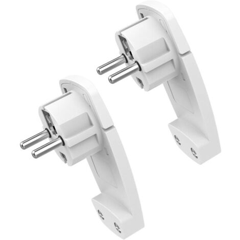Pieces Extra Flat Plug White Flat Plug - with Folding Handle, IP20 Plugs 250 V (16A)