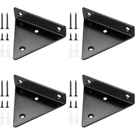 Pieces Floating Shelf Brackets, Invisible Triangle Wall Shelf Brackets, Metal Wall Shelf Brackets