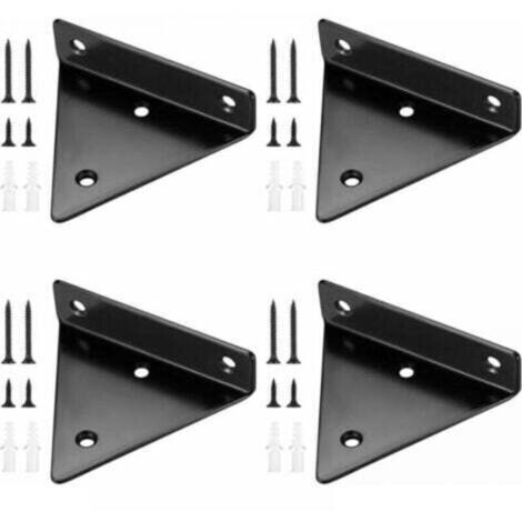 Pieces Floating Shelf Brackets, Invisible Triangular Wall Shelf Supports, Metal Wall Shelf Brackets for Shelves