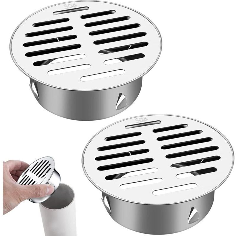 Image of Pieces Floor Drain, Stainless Steel Roof&hellip;