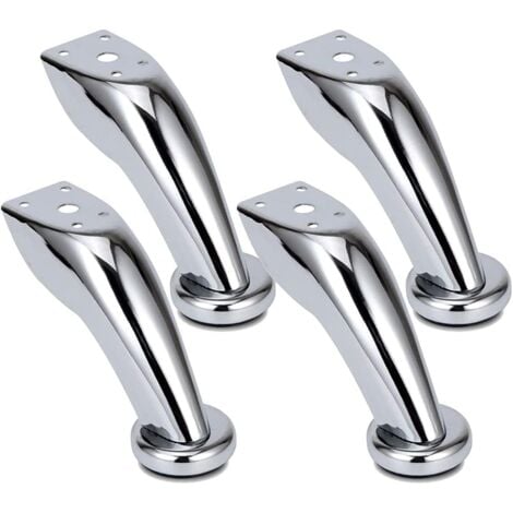 Pieces Furniture Legs, Thick Stainless Steel Sofa Legs, Chrome Legs, Furniture Cabinet Bed Sofa Legs, for Sofas, Chairs, Stools, Cabinets