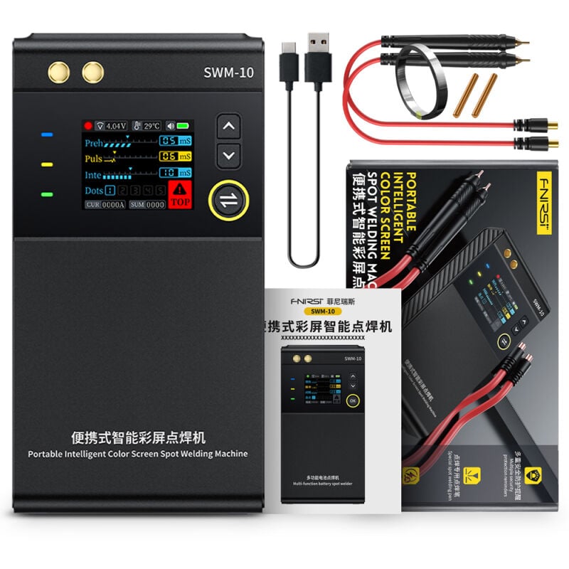 LIFCAUSAL Poste de soudage multifonction pour batteries lithium avec chargeur USB 2.1A intégré - Soudure de tôles nickel-acier 0,1-0,25 mm et