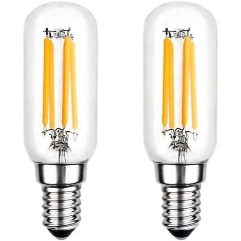 pieces, kitchen hood bulb, E14 4W warm white 2700K 400LM, AC 230V, equivalent to 40W E14, LED tubular filament bulb, non-dimmable