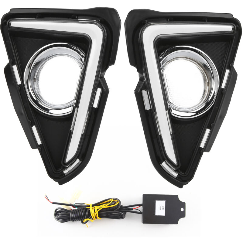 Sunxury - pièces led feux diurnes antibrouillard clignotant IP65 remplacement pour RAV4 2016 2017 2018