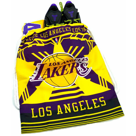 pièces Los Angeles Lakers sac de rangement de basket-ball sac à dos d'entraînement de basket-ball sac à chaussures à cordon