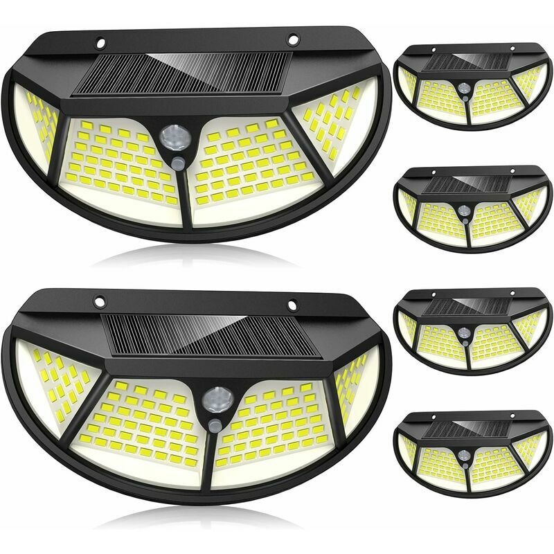 Pieces of Solar Lights for Outdoor with Motion Sensor, 102 led Solar Motion Sensor Outdoor 2000mAh Solar Lights for Outdoor, 3 Modes Waterproof Solar