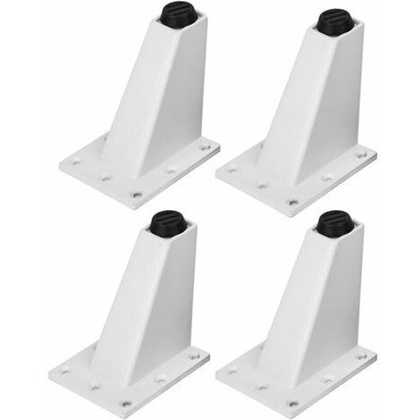 pièces pieds de meubles en métal réglables épais en alliage d'aluminium jambes obliques Table canapé-lit TV meuble pieds pieds de meubles blanc 9cm