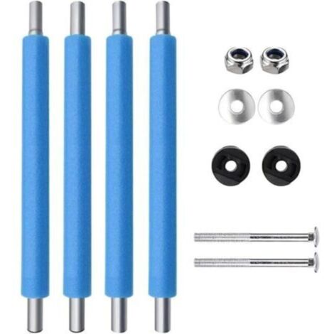Pièces Poteaux de Trampoline de Remplacement, 196cm Bâtons de Rechange pour Trampoline, Poteaux de Trampoline avec Housses Anti-Collision en Mousse, Tiges de Rechange pour Filets de Trampoline