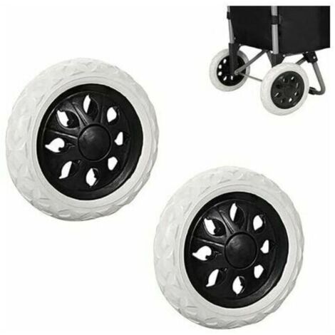 Pieces Replacement Rubber Shopping Cart Wheels, Plastic Trolley Wheels with Foam, Black Hot Design Trolley Wheel, for Shopping Carts, Trolleys