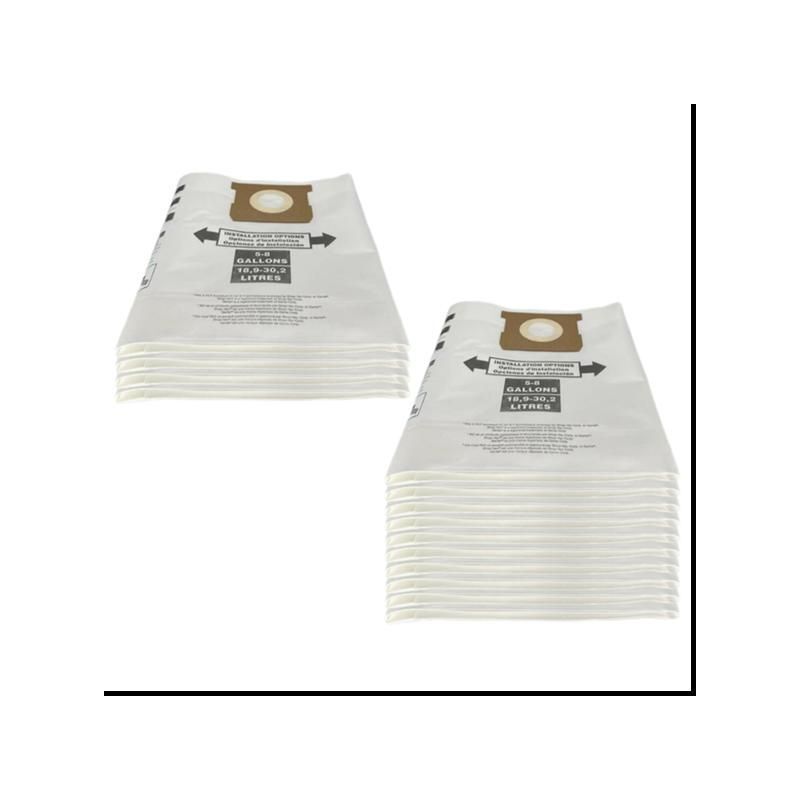 PièCes Sac à PoussièRe Universel pour Aspirateur Sec 5à 8Gallons pour Aspirateurs Shop Vac 45420Gallons Ridgid vf Sacs à PoussièRe