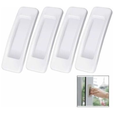 Pieces Self-Adhesive Sliding Door Handle - White