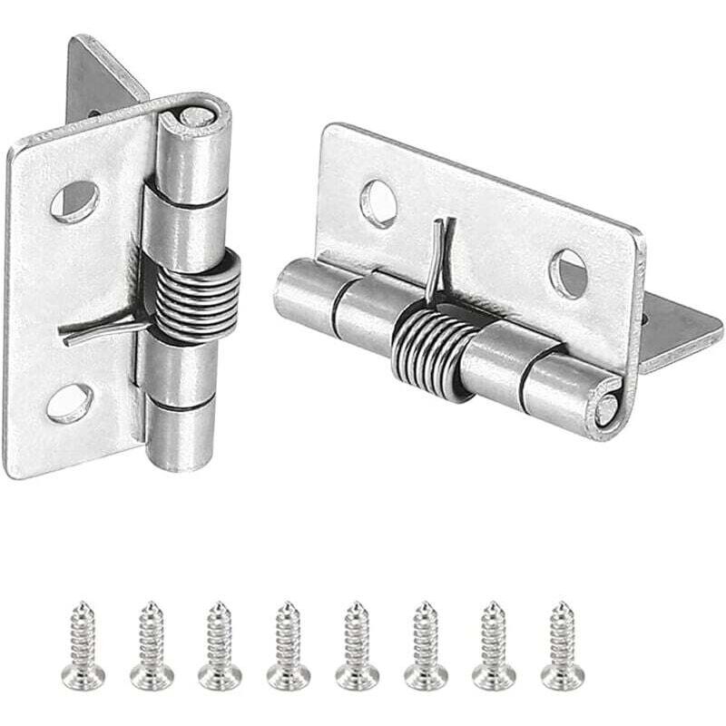 Ymyny - pieces self-opening spring hinges (1.5 inches), spring door hinges made of 304 stainless steel, self-closing hinges for invisible doors mumu