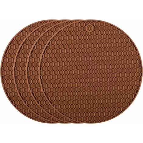 4 Pieces Honeycomb Silicone Trivet Multipurpose Heat Resistant Pot