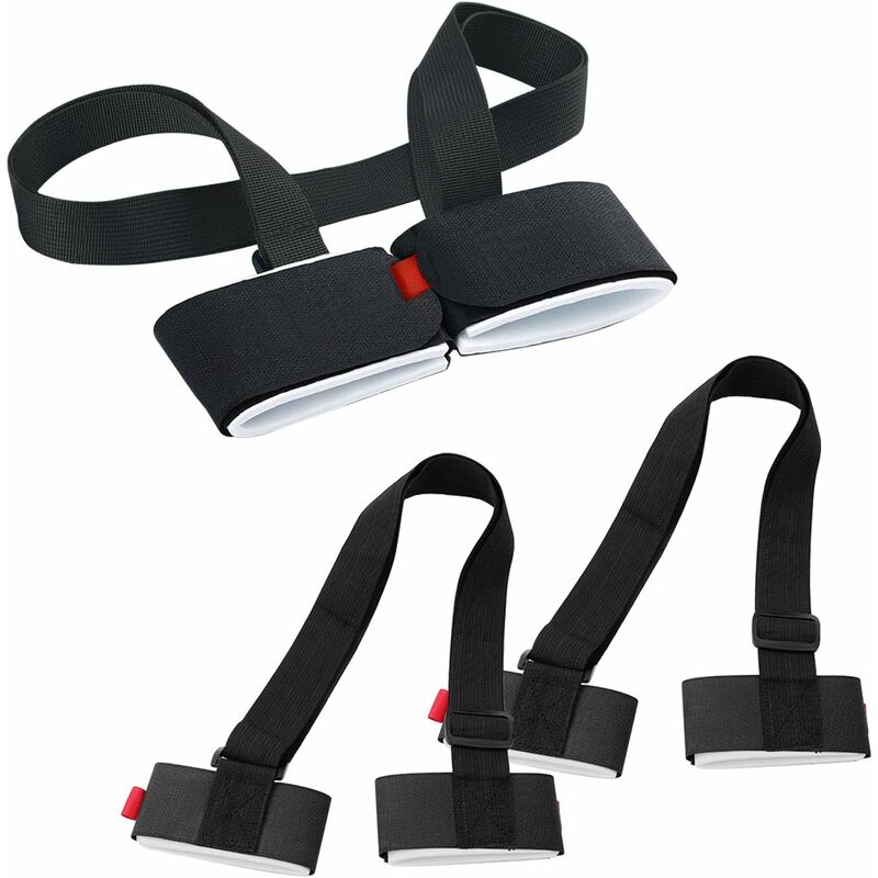 Tumalagia - Pieces ski carrier, adjustable ski strap, shoulder strap for carrying skis, suitable for adults and children