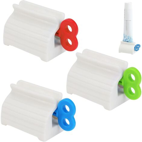 Pieces Toothpaste Dispenser, Rolling Toothpaste Tube Squeezer, Plastic Tube Squeezer, Rotating Toothpaste Tubes, Toothpaste Juicer, for Toothpaste, Creams, Cosmetics, Paints