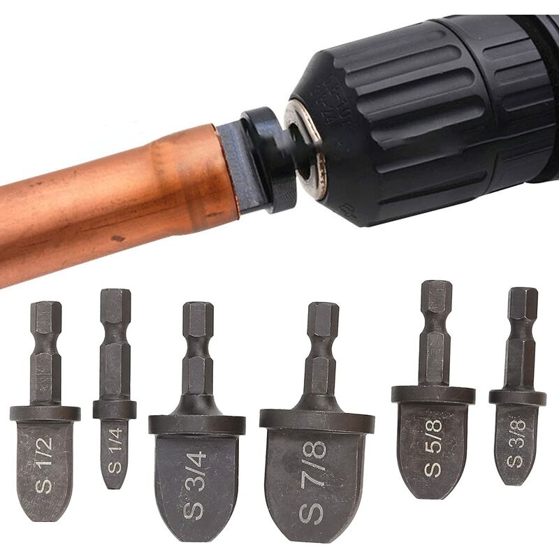 Image of Aougo - Pieces Tube Expander Bearing, Pipe Cutter Copper Steel Hex Handle Air Conditioner Copper Pipe Stamping Tool Set Multifunction Copper Pipe