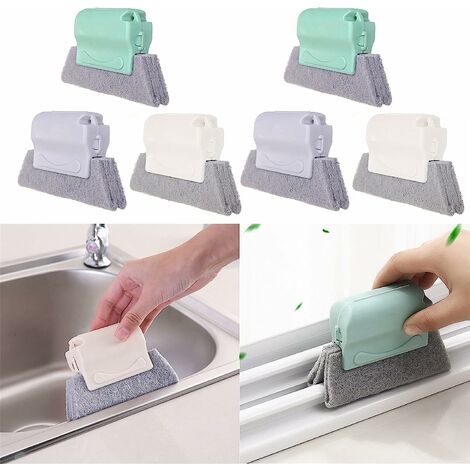 Window Groove Cleaning Cloth Brush Detachable Hand-held Windows Slot Cleaner  Brush Kitchen Floor Keyboard Corners Gap Clean Tool