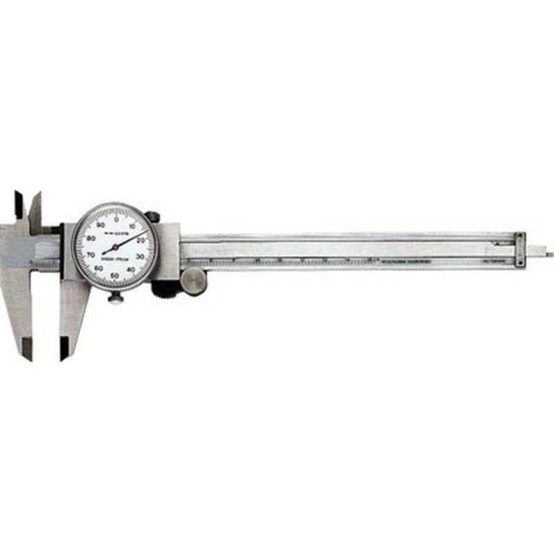 Forum - Pied à coulisse à cadran, avec pointes en croix, Plage de mesure : 150 mm, Modèle à vis de blocage, Lecture 1/100 (0,01) mm